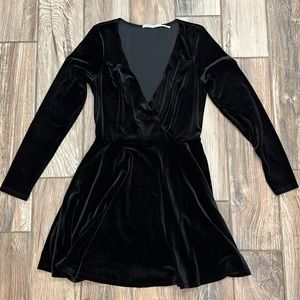 Urban outfitters velvet black dress